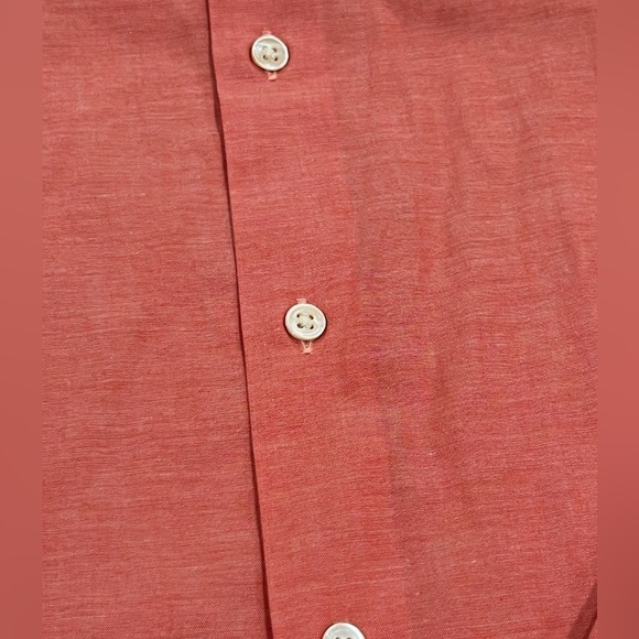 NWT John Varvatos Size Large Orange 100% Lightweight Cotton Beach Vacation Shirt - Picture 8 of 12
